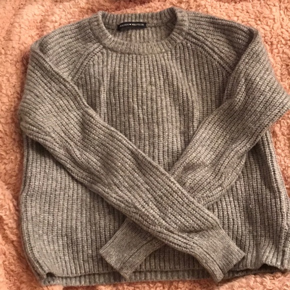 Gray Crop-ish Sweater - Picture 1 of 1